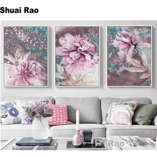 Round diamond mosaic 5d Abstract Painting embroidery Nordic Decoration Home Wall Art Flowers diamond painting sale,wall decor