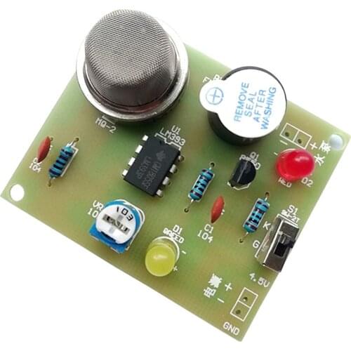 MQ-2 smoke alarm water pump design electronic DIY production kit electronic parts PCB welding learning kit