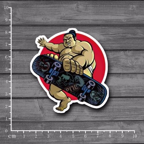 Sumo player Skateboard Laptop Notebook Skin Stationery Stickers Luggag Car Styling Decal For kid Toy Suitcase Stickers[single]