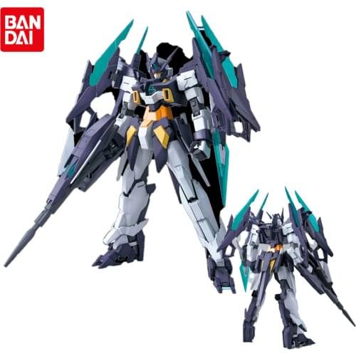 Original Bandai Gundam Anime Figure MG 1/100 MAGNUM AGE 2 GUNDAM Effects Anime Action Figures Modification Toys for Children