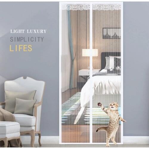 2020 High Quality New Strong FISHING CORD Material Magnetic Stripe Anti-Mosquito Curtains Encryption Mosquito Net On the Door