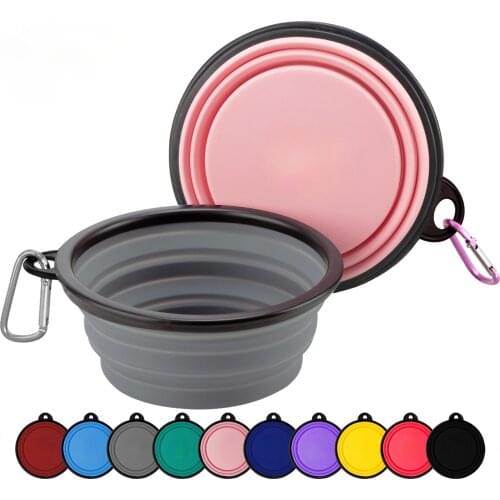 350ML Collapsible Dog Bowls for Travel Dog Portable Water Bowl for Dogs Dish for Traveling Camping Walking Mountaineering buckle