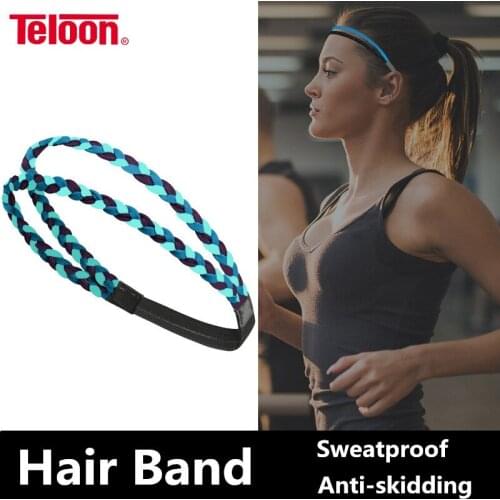 2 PCS Teloon Sports Hair Band for Women Sweatproof Belt for Running Yoga Absorb Sweat Headband Anti-slip K043SPA