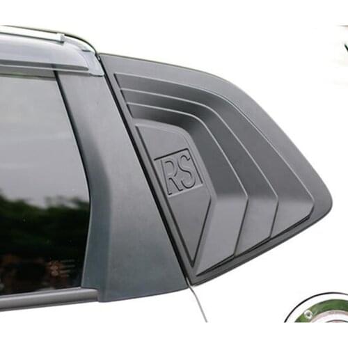 FOR New FIT Car Styling 2 PCS/sets ABS Plastic Rear Window Triangle Shutters Cover Trim Honda Jazz RS Style Spoiler GK5 2014-17