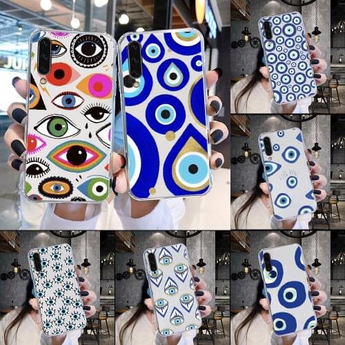 Turkish lucky Blue Evil Eye Abstract Phone Case For Samsung Galaxy A 3 5 7 8 10 20 21 30 40 50 51 70 71 E S 2016 2018 4G