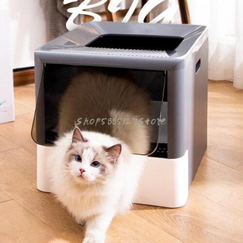 Drawer Type Cat Litter Basin Fully Enclosed Cat Toilet Extra Large Cat Litter Basin Deodorization Top Type Cat Dung Basin Cat Pr