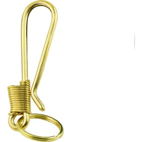 Gold Tone Snap Lobster Clasp Hook Bag Key Ring Keychain Holder 8.8 X 2.5cm