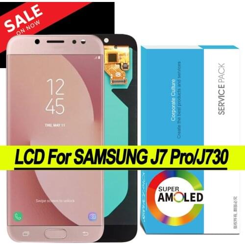 100% Original 5.5'' Super AMOLED Display for Samsung Galaxy J730 J730F J7 Pro 2017 Full LCD Touch Screen Digitizer Repair Parts