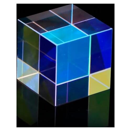 12.7mm rainbow cube, scientific cube optical prism photography accessories RGB prism optical glass prism four-sided color prism