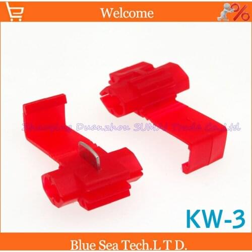 200pcs Auto cable connector / wire cable clip / splitter connector / wire harness automotive wire quick connector KW-3 ROHS