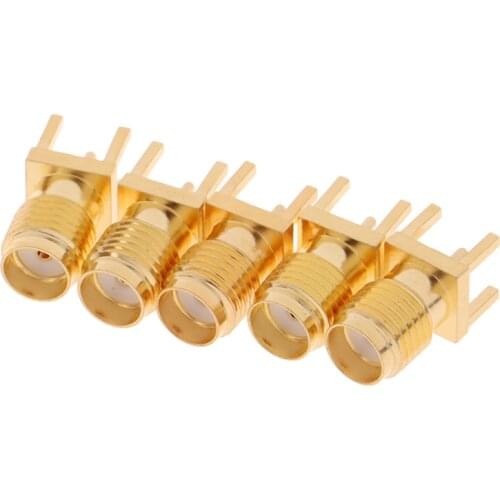 5Pcs/lot SMA-KE Female Jack Solder Nut Edge PCB Clip Straight Mount RF Connector Accessories