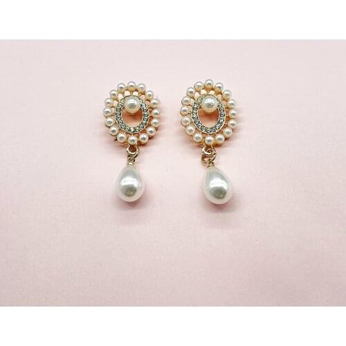 5pcs Rhinestone diamond pearl drop Button Clothing corsage bow tie decoration accessories Rhinestone Jewelry DIY jewelry buckle