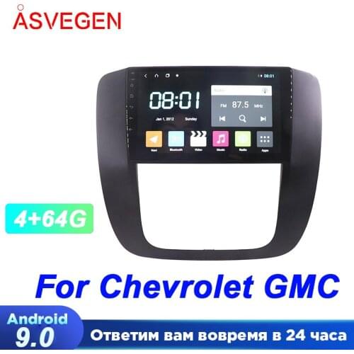 Asvegen 9" Android 9.0 Car Radio Player For GMC 4G 64G With GPS Navigation Auto Multimedia Video Stereo