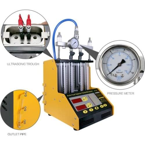 AUTOOL CT150 Car Injector Tester Ultrasonic Cleaning Auto Fuel Injectors Nozzle Cleaner For Vehicle 4 Cylinder Diagnostic Tool