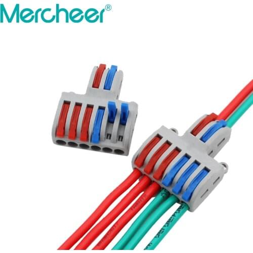 Free Ship 5/10/50pcs/Lot SPL-42/62 Mini Fast Wire Connector Universal Wiring Cable Connector Push-in Conductor Terminal Block