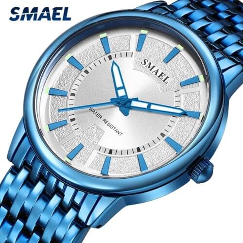 SMAEL Watch For Men Top Brand Luxury Waterproof 24 Hour Date Quartz Clock Stainless Steel Sports Wrist Watch Relogio Masculino