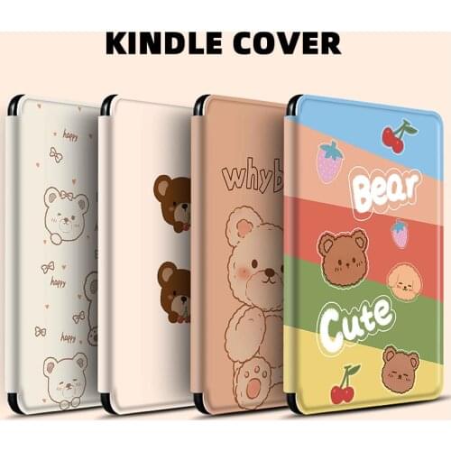 For Kindle Paperwhite Capa J9G29R PQ94WIF Little Cherry Start Bear Cover for Kindle 4 Case Leather for Amazon Kindle 2018 2019