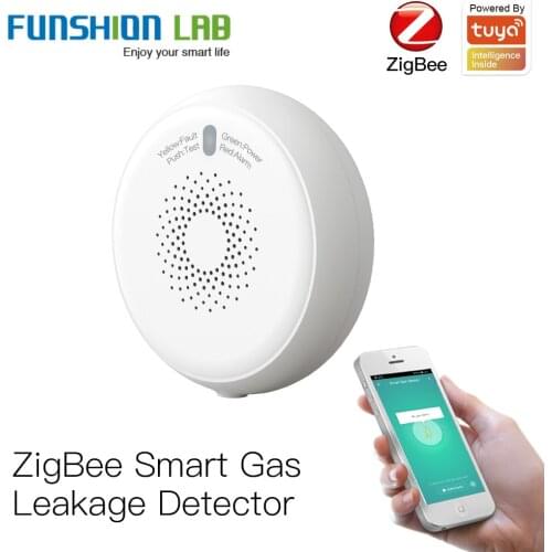 Smart ZigBee Gas Leakage Detector Combustible Sensor Tuya Smart Home Security Alarm System Smart Life Tuya Control 2MQTT Setup