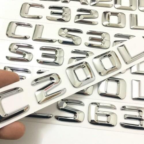 For Mercedes C-Class C180 C200 C220 C260 C280 C300 C320 C Series E Series C200L C260L C300L C63 Trunk Rear Badge Car Styling