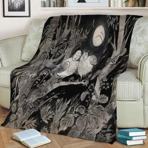 Birds of Paradise Flannel Throw Blanket 3D Printed Keep Warm Sofa Child Blanket Home Decor Textiles Dream Family Gift