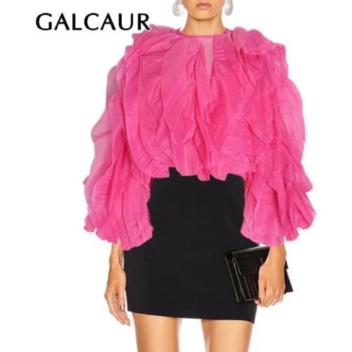 GALCAUR Womens Chiffon Blouses