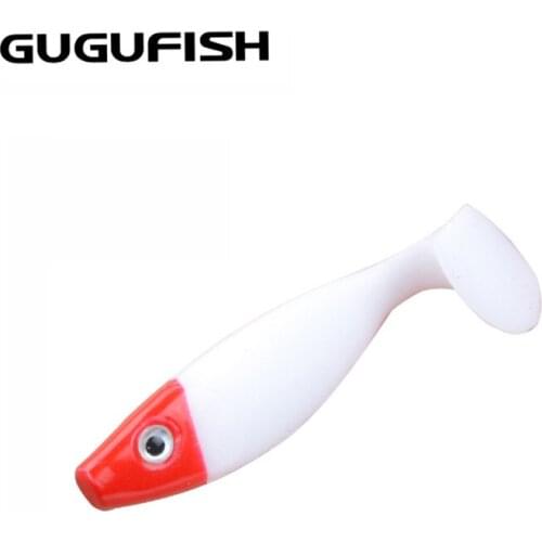 GUGUFISH lure Retail hot model 10pcs 65mm Soft Bait fishing soft lures 3D Eyes Silicone Tiddler Bait Swim Plastic Lure Pasca