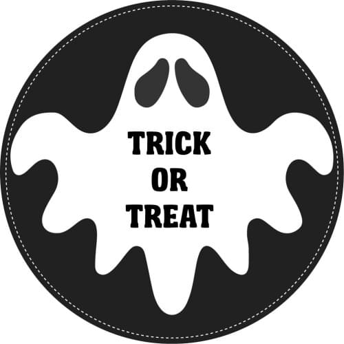 Halloween Trick or Treat Ghost Embroidery Patches Iron on Patch for Clothing Applique Chirstmas DIY Design Support Customized