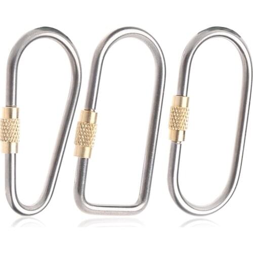 Camping Link Titanium Alloy Carabiner Keychain Hanging Lock Buckle Hook Key Ring