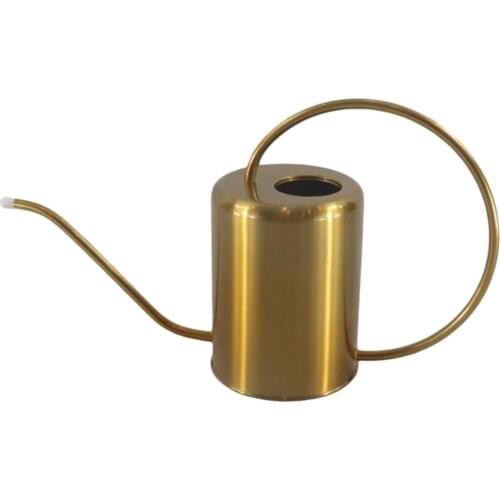 Brass Watering Can Solid Stainless Steel Pot with Long Spout for Bonsai Indoors and Outdoors (2000ml / 68 oz)