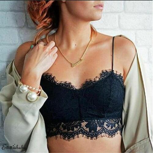 Hot Sale Fashion Casual Women Lady Lace Strap Bras Tops Tube Chest Wrap Bandeau Underwear Black White