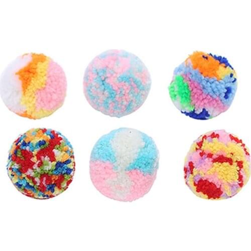 Cat Favorite Toy Soft Fluffy Colorful Cat Pompom Ball Cat Toy Ball For Kittens Cat Toy Ball Fun Cat Toys Play Ball Kitten Toys