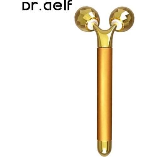 24k Golden Pulse Facial Massager Anti-Wrinkle Skincare Wrinkle Treatment Face Firming Facial wrinkle Roller Massager