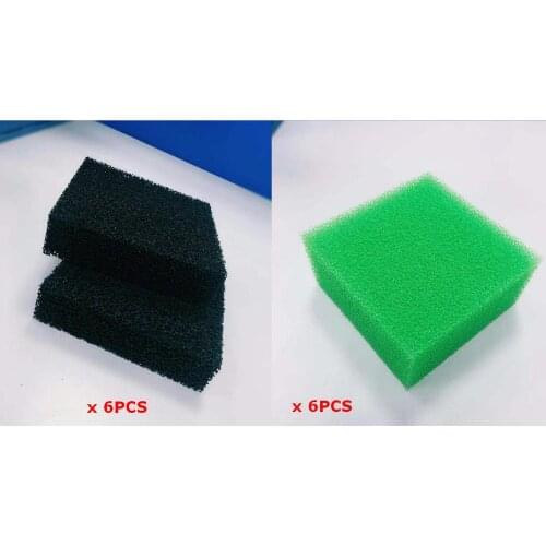 Multi-Set 12PCS Compatible Aquarium Filter Sponge for Juwel Compact /Bioflow3.0 (6 x Nitrate, 12 xCarbon )