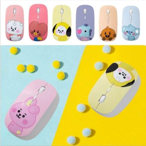 New 2021 Cute Cartoons Silent wireless Computer Mouse Mini Gift 1600DPI PC Mouse 2.4Ghz Usb Optical Laptop Mice For Kids