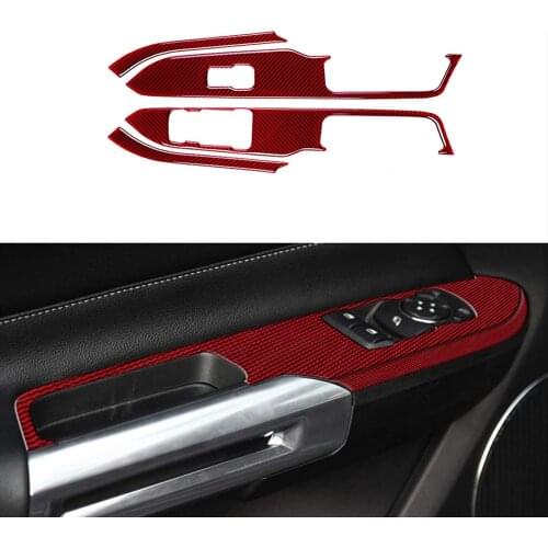 Window Switch Control Panel Trim Cover Accessories for Ford Mustang 2015 2016 2017 2018 2019 2020