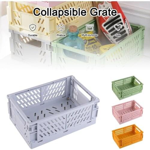 Portable Folding Storage Crate Bin Baskets Collapsible Foldable Box Shopping Storage Tote Handles Bags Carrier корзина для белья