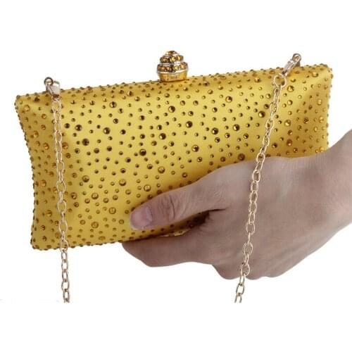 Luxury Handbags Women Vintage Bags ,Box Day Clutches Chain Evening Bag, Top Grade Crystal Party Purse Bag