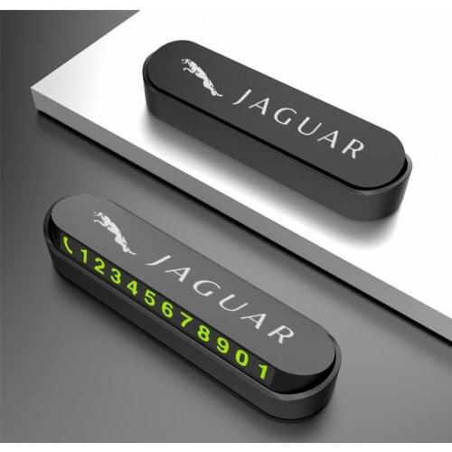 Car Styling Temporary Parking Card Phone Number Card Plate Park Stop For Jaguar XF XE XJ F-Pace X-Type S-Type F-Type E-Pace XK