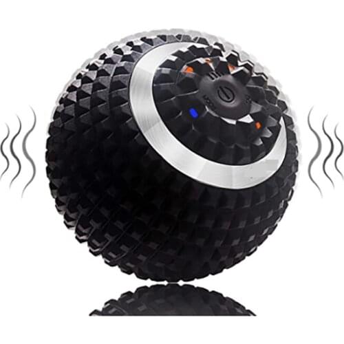 Vibrating Massage Ball 4-Speed USB Rechargeable Massage Roller Hot Electric Massage Ball Training Yoga Fitness Foam Roller