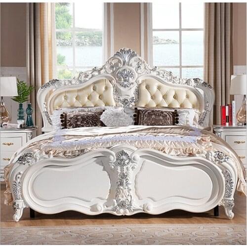 High quality European modern bed French bed bedroom furniture 1.8 m 6275