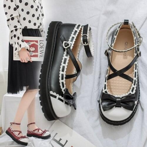 2020 Spring Autumn Women Cross-tied Flats Lace Lolita Shoes Round Toe Patchwork Oxford Shoes Retro Girls Princess Shoes 8597G