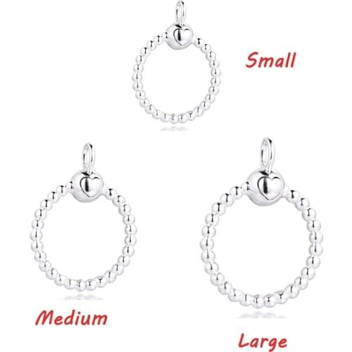 Necklace Collares 925 Sterling Silver Jewelry Small Beaded O Pendant Chain Women Bijoux Femme Choker Collier Necklaces