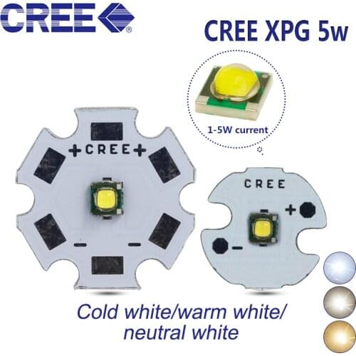 10 PCS Cree XPG XPG xpg LED 3W 5W 6000-6500k 4500k 3000k com 20/16/14/12/10/8 mm PCB board/projector LED emitter