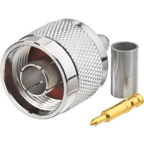 Superbat 10pcs N Crimp Plug Male RF Coaxial Connector for Cable RG142,RG400,RG58,LMR195