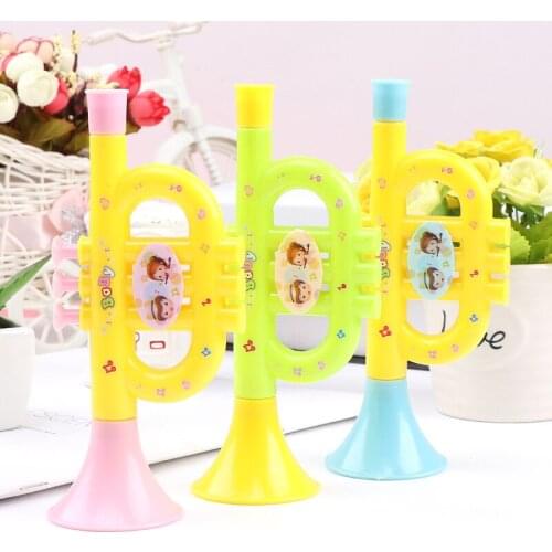 3 colors random cartoon simulation musical instrument small trumpet children play baby early education educational music toys