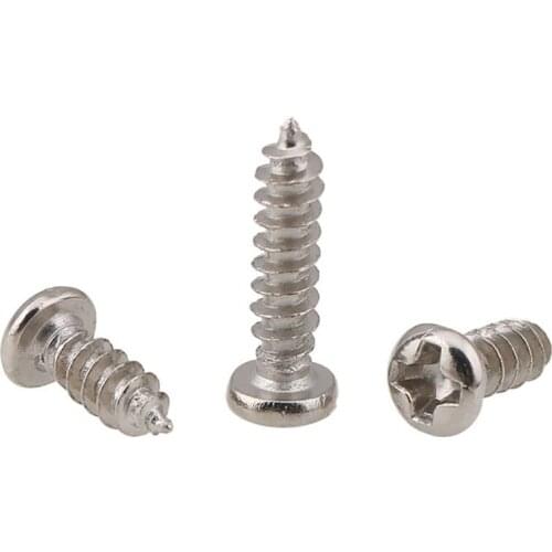 Nickel-plated Cross Round Head Tapping Screw Pan Head Tapping Screw M3.5 M4