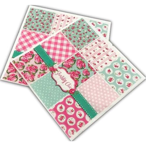 33*33cm 20Pcs/lot Color-printed Napkins New Flower and Grass Restaurant Party Folding Paper Towel Mats DIY Party Tissue Decor