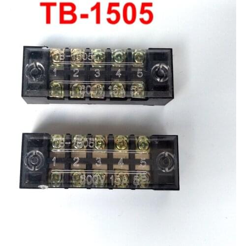 5pcs/lot TB Terminal Block TB-1505 Panel Mounted Terminal Connector 600V 15A 5 Position