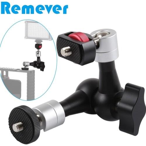 6inch Aluminum Alloy Selfie Stick with Ball Head Adaptor for GoPro SJcam Action Cameras Magic Arm Mount Bracket Monopod