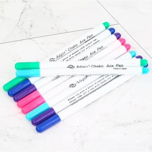 6 Pcs Air Erasable Pen Fabric Paint Marker Chaco Ace Pen Fabric Erasable Pen For Sewing Tools Tailor Chalk Marker